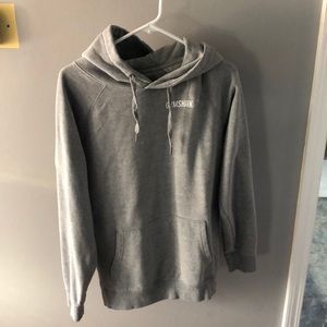 Gymshark grey fitted medium hooded sweatshirt